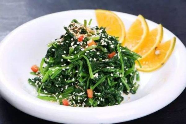 凉拌菜做法大全：凉拌芝麻菠菜