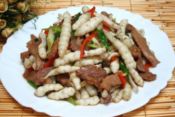 虫草参炒肉片